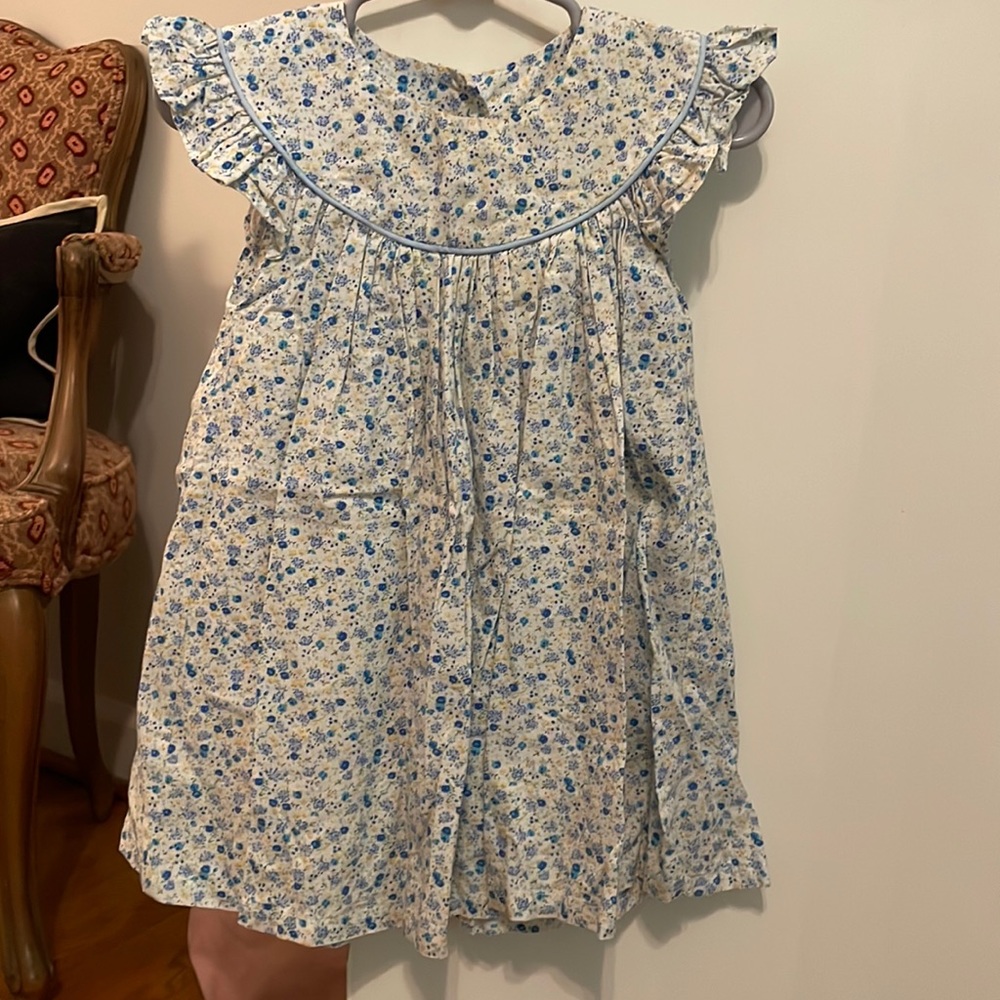 Classic Whimsy blue and white floral dress